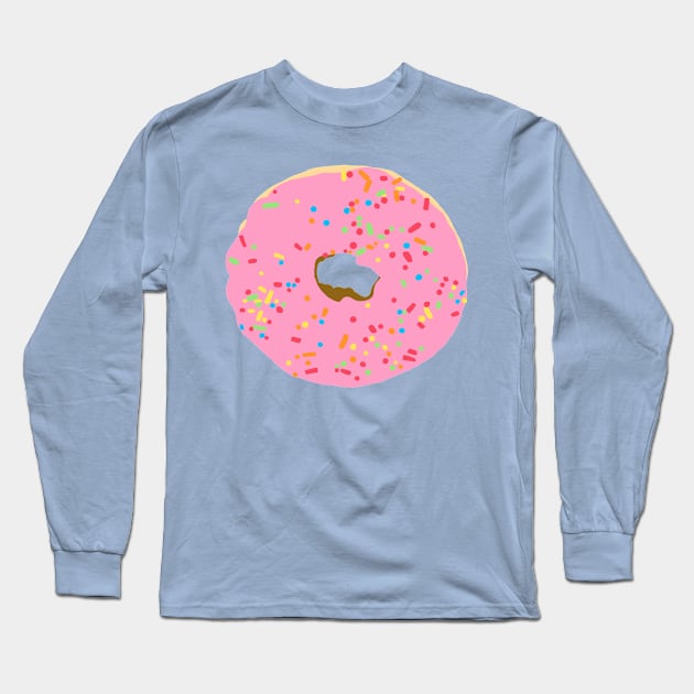 Strawberry Donut Long Sleeve T-Shirt by ElviaMontemayor